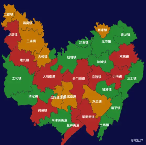 合川区geoJson地图渲染实例